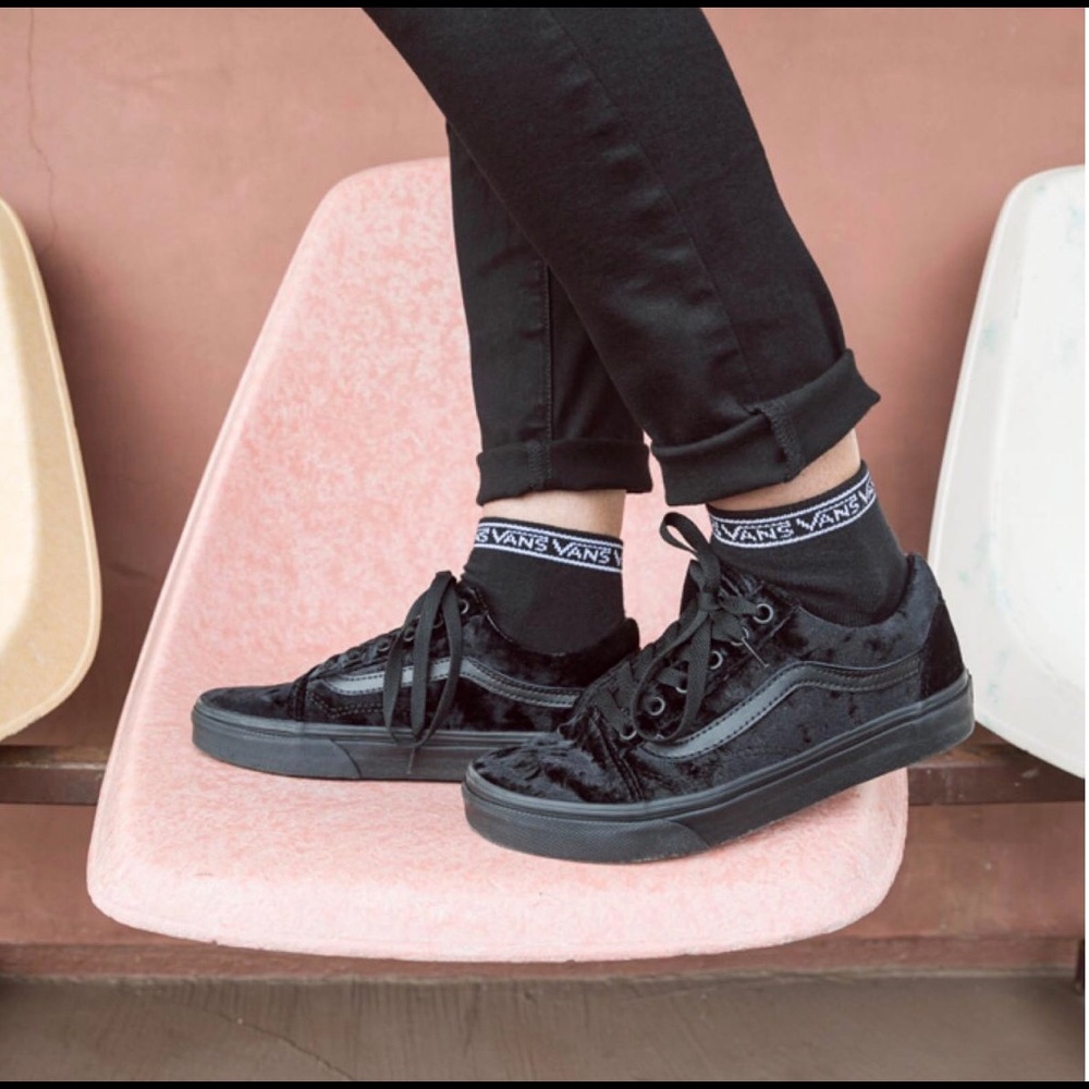 Vans old skool velvet black